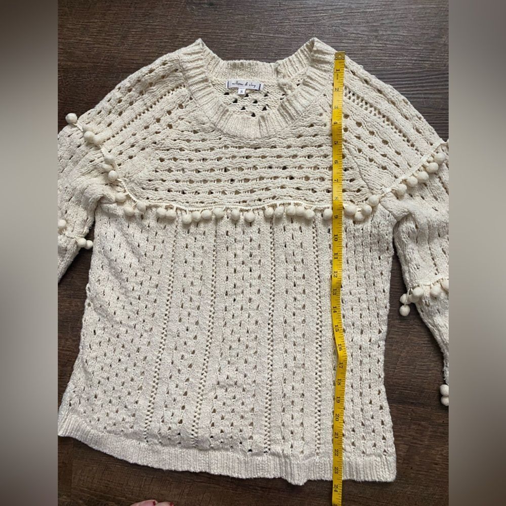 WILLOW & CLAY open-knit Crochet 
 sweater cottage chic soft delicate sz S EUC - Picture 7 of 15